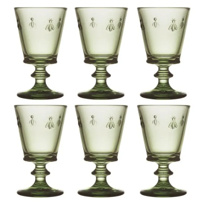 Abeille vinglass 24 cl 6 stk olivengrønn