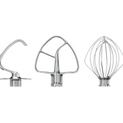 Accessory sett med 3 tilbehør i rustfritt stål til KitchenAid kjøkkenmaskin med vippehode