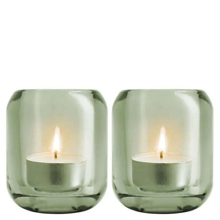 Acorn telysholdere 2 stk leaf green