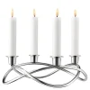 Adventsstake 26 cm sølv blank