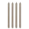 Aia kronelys 30 cm 4 stk taupe