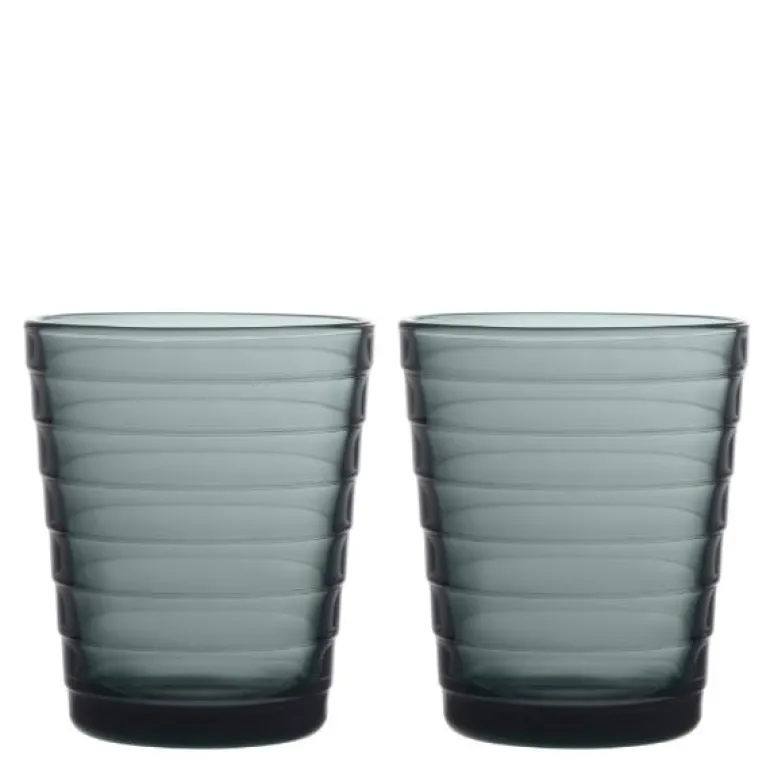 Aino Aalto glass 22 cl 2 stk mørk grå