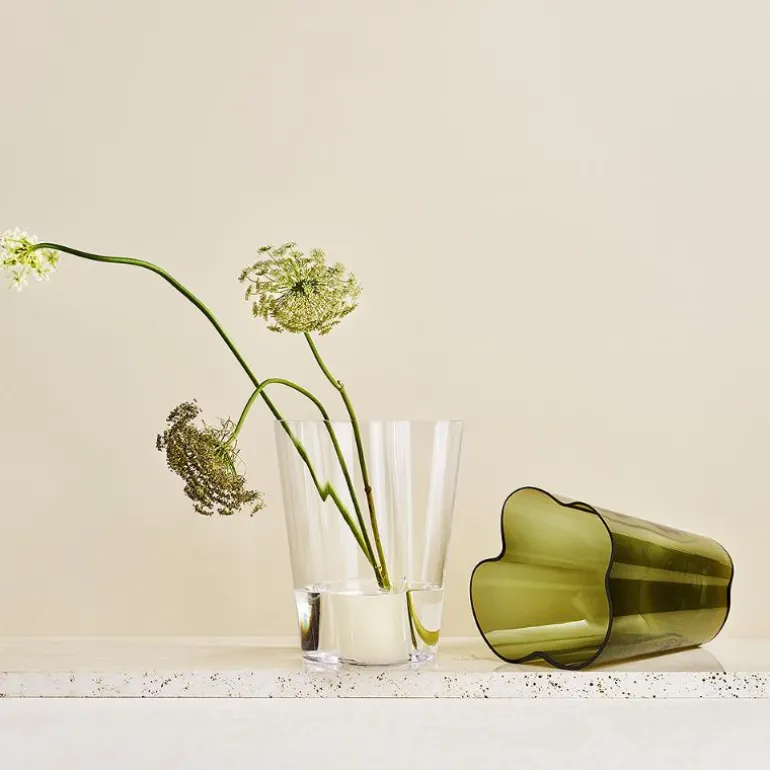 Alvar Aalto vase 22 cm mosegrønn