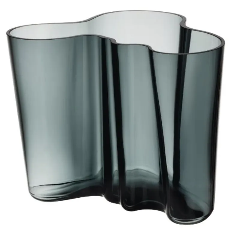 Alvar Aalto vase 16 cm mørk grå