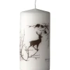 Alveskog lys H14 cm hvit/brun
