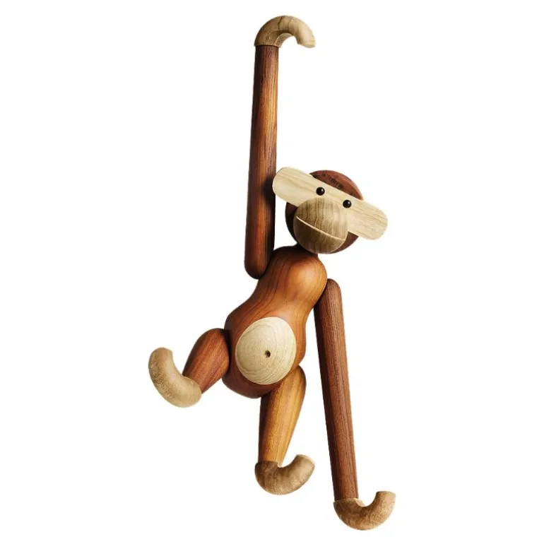 Apekatt teak/limba 46 cm