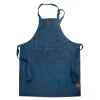 Aron denim forkle 90x70 cm blå