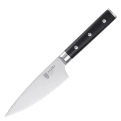 Asama kokkekniv 15 cm svart/sølv