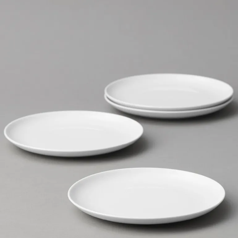 Atelier tallerken 25 cm 4 stk super white