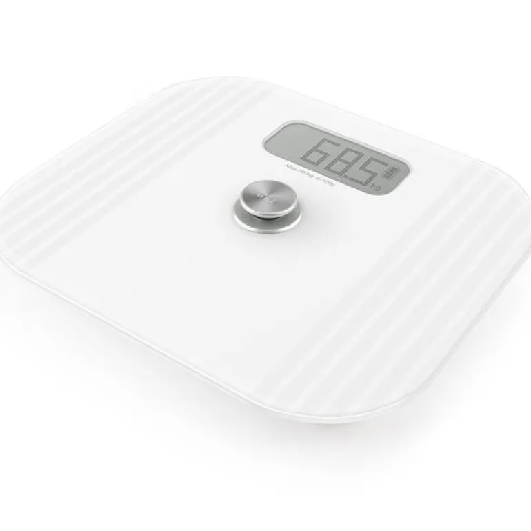 Baderomsvekt 200 kg glass/hvit
