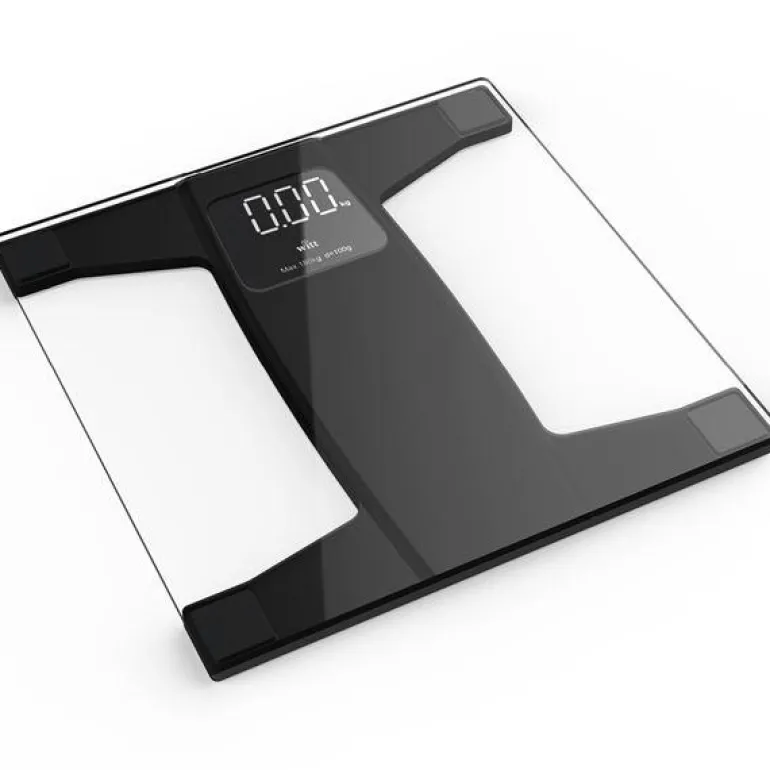 Baderomsvekt glass/svart