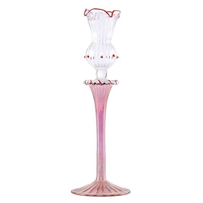 Ballerina lysestake 26 cm rød