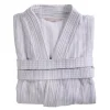 Bath Collection badekåpe S/M powder blue stripes