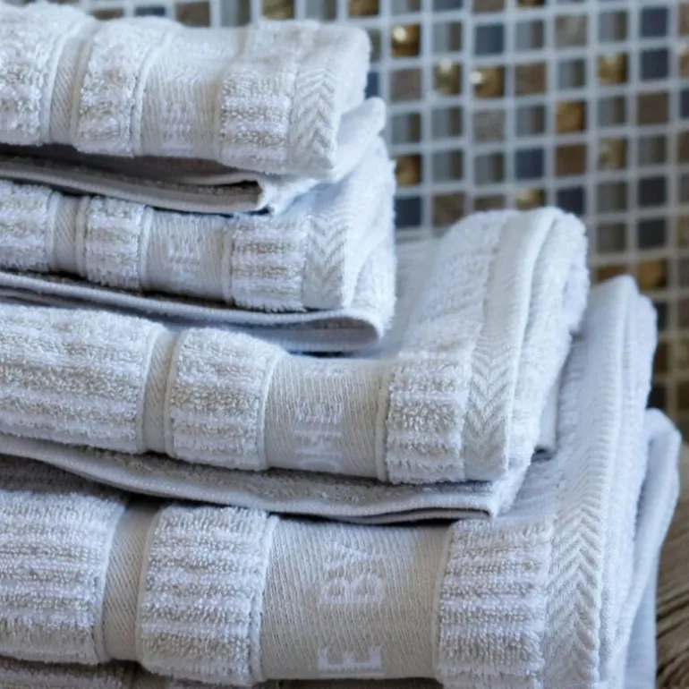 Bath Collection håndkle 70x140 cm sand beige stripes