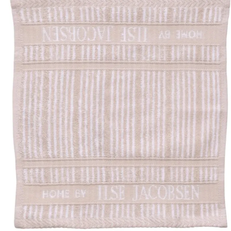 Bath Collection vaskeklut 30x30 cm 4 stk sand beige stripes