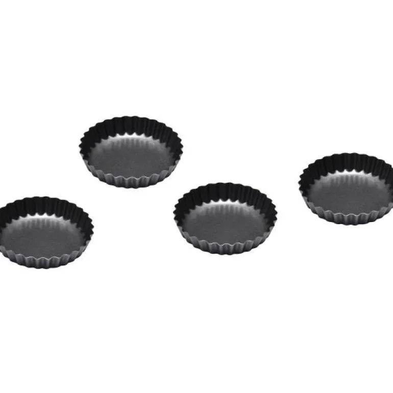BAYk bakeform 9 cm 4 stk mørk grå
