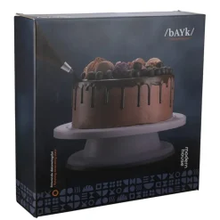 Bayk roterende dekoreringsfat 27 cm hvit