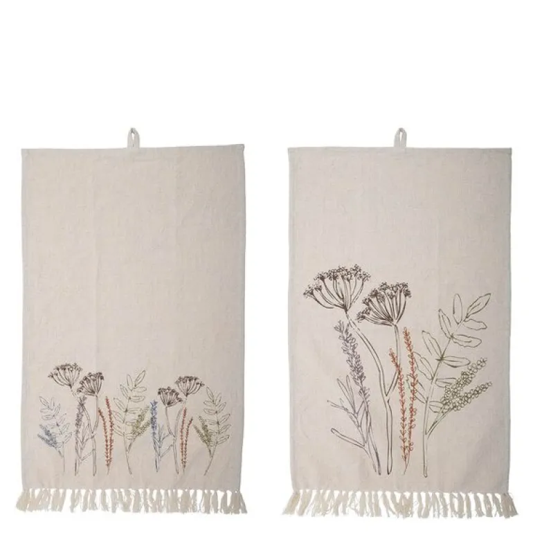 Bea kjøkkenhåndkle 70x45 cm 2 stk natur