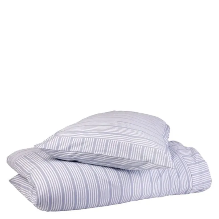 Bedding Collection dynetrekk 140x220+50x70 cm powder blue stripes