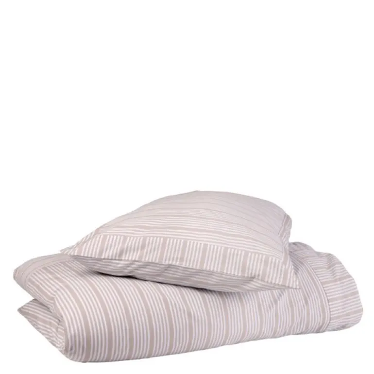 Bedding Collection dynetrekk 140x200+50x70 cm sand stripes