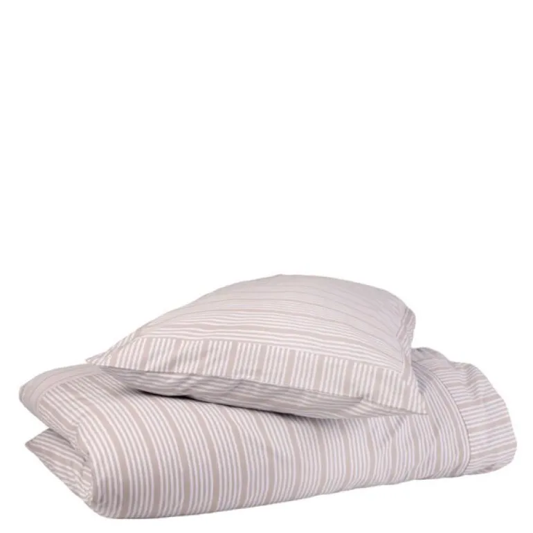 Bedding Collection dynetrekk 140x200+63x60 cm sand beige stripes
