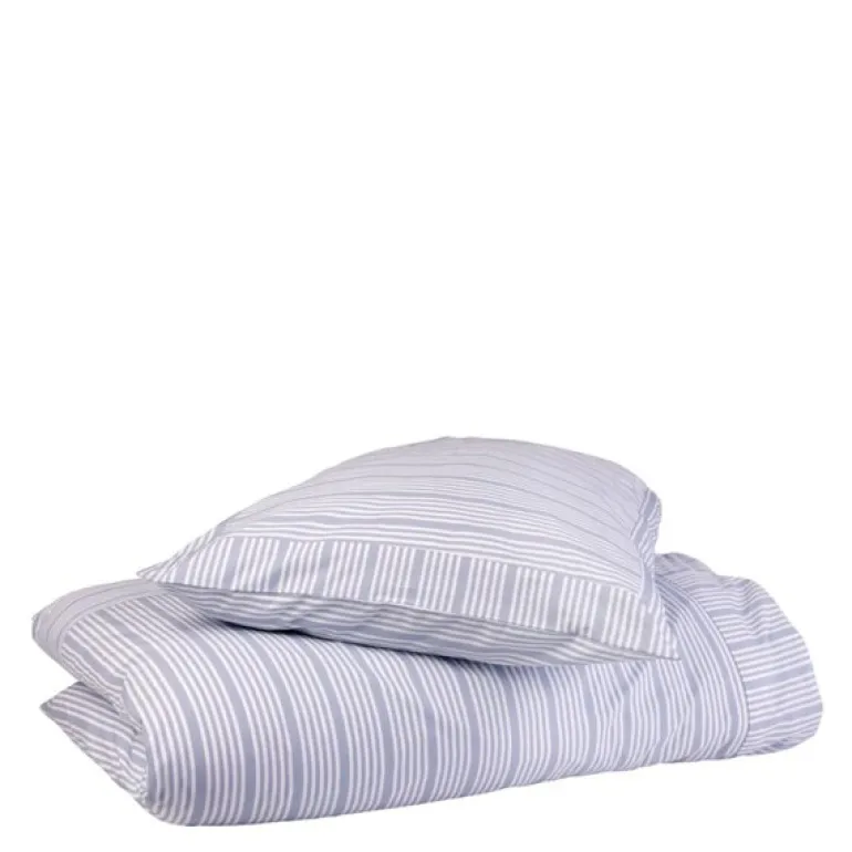 Bedding Collection dynetrekk 140x200+50x70 cm powder blue stripes