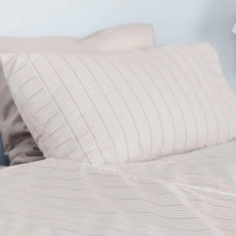 Bedding Collection putetrekk 50x70 cm 2 stk sand stripes