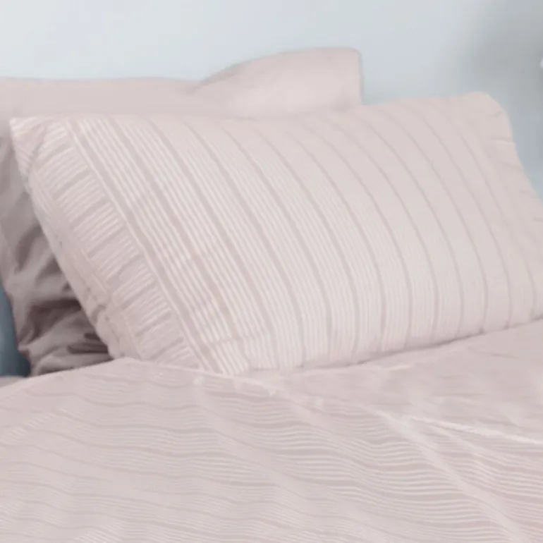 Bedding Collection putetrekk 60x63 cm 2 stk powder rose stripes