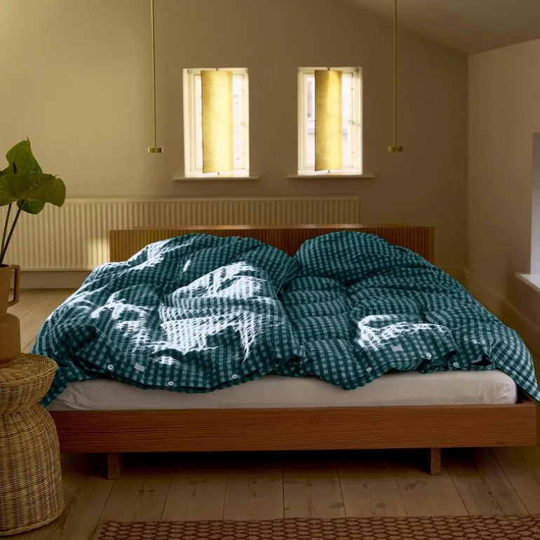 Bæk&Bølge sengetøy 150x210 cm grønn/lys blå