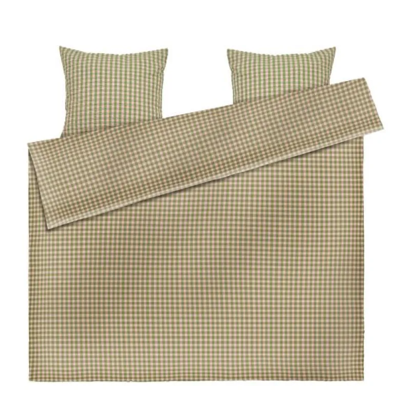 Bæk&Bølge sengetøy 220x220 cm grønn/soft pink