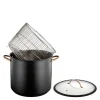 Black Copper gryte m/dampkurv 18L svart/kobber