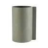 Block Hippo vase 7,5 cm oliven