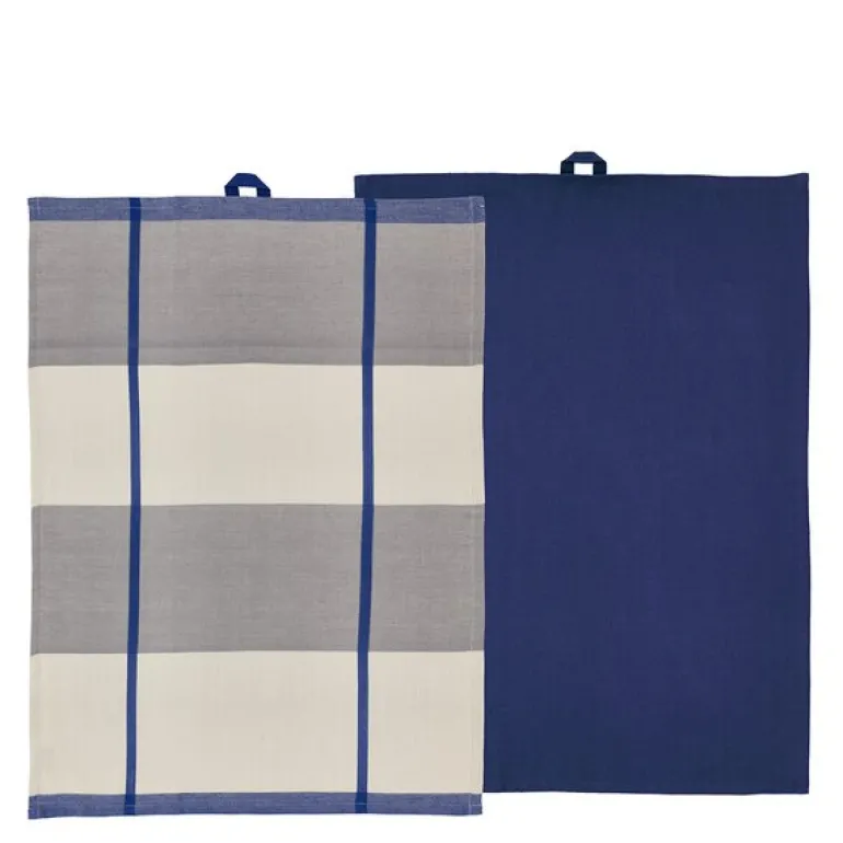 Blocks kjøkkenhåndkle 50x70 cm 2 stk royal blue