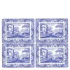 Blue Italian bordbrikke 4 stk blå/hvit