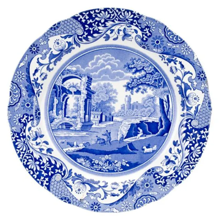 Blue Italian buffétallerken 30 cm blå/hvit