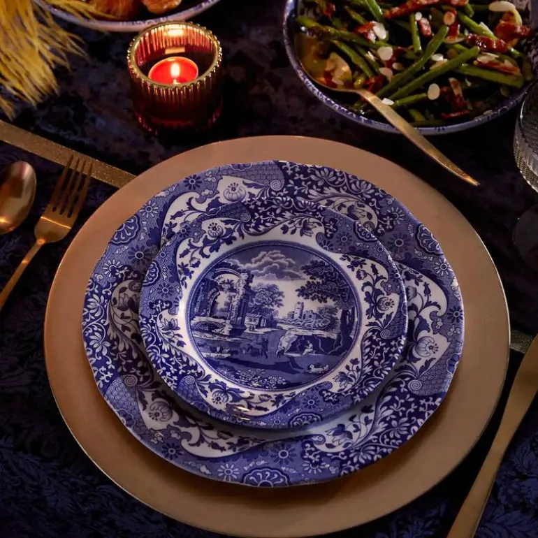 Blue Italian buffétallerken 30 cm blå/hvit