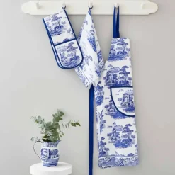 Blue Italian grytevott dobbel 18x88 cm blå/hvit