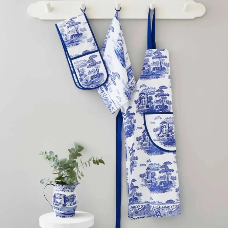 Blue Italian grytevott dobbel 18x88 cm blå/hvit