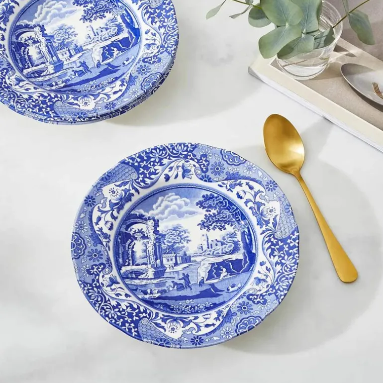 Blue Italian tallerken dyp 23 cm blå/hvit