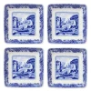 Blue Italian tallerken firkantet 7,5 cm 4 stk blå/hvit