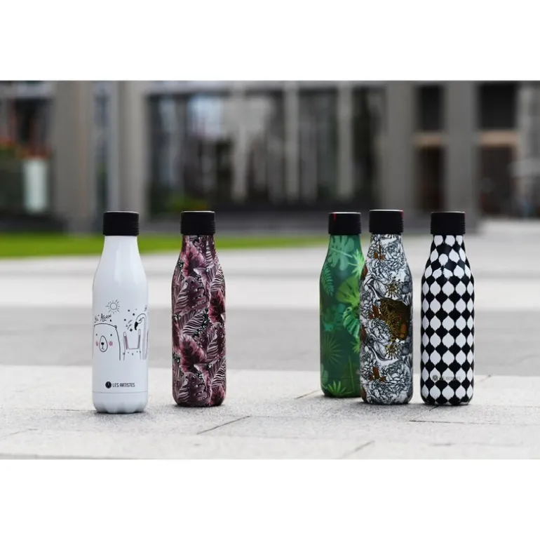 Bottle Up Design termoflaske 0,5L brun/hvit/grå