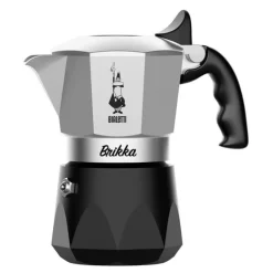 Brikka espressokanne 2 kopper 10 cl grå/svart