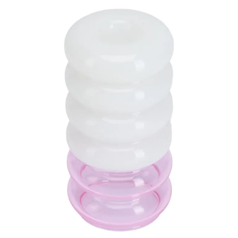 Bubble vase/lysestake 13,5 cm rosa