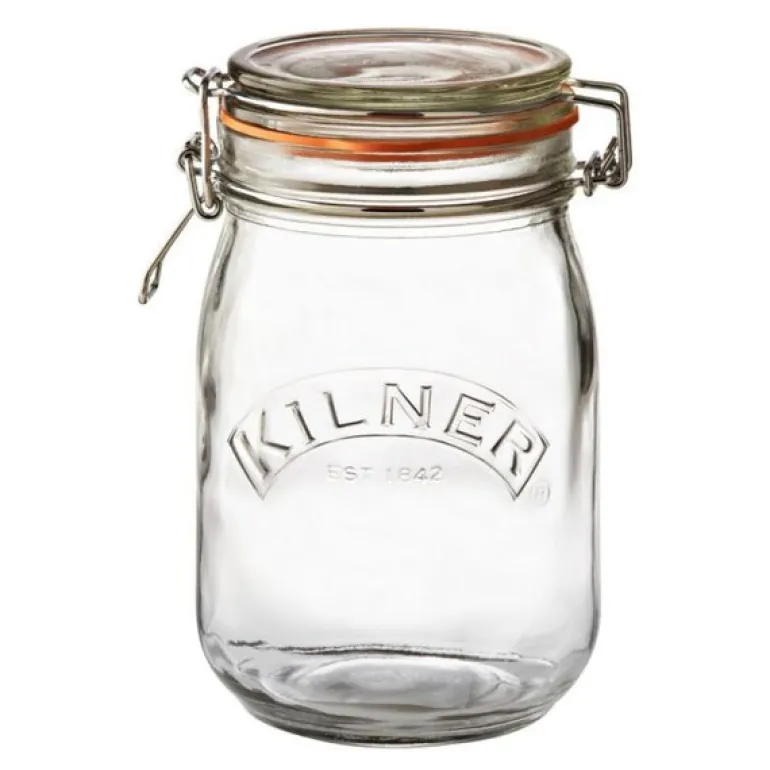 Bygel oppbevaringsglass 1,0L hengslet lokk
