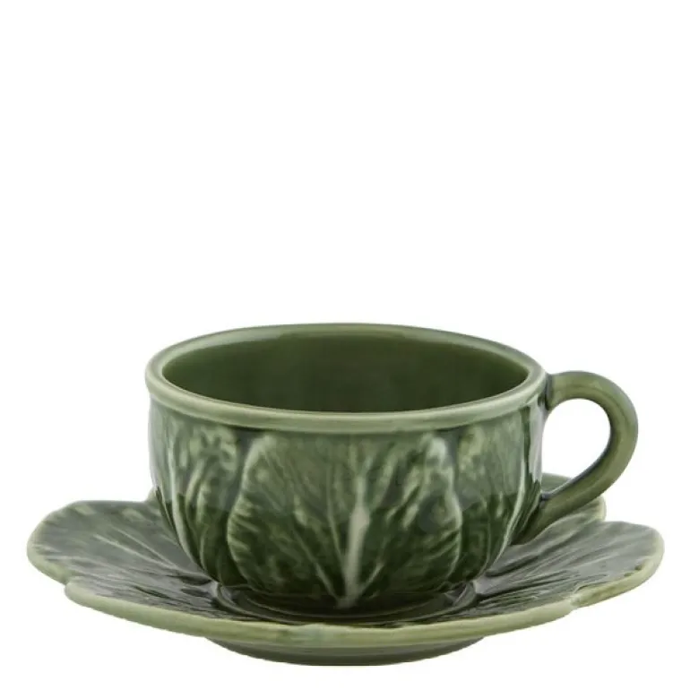 Cabbage kopp 30 cl med skål 15 cm kål grønn