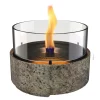 Café bordlykt 18 13 cm earth stone