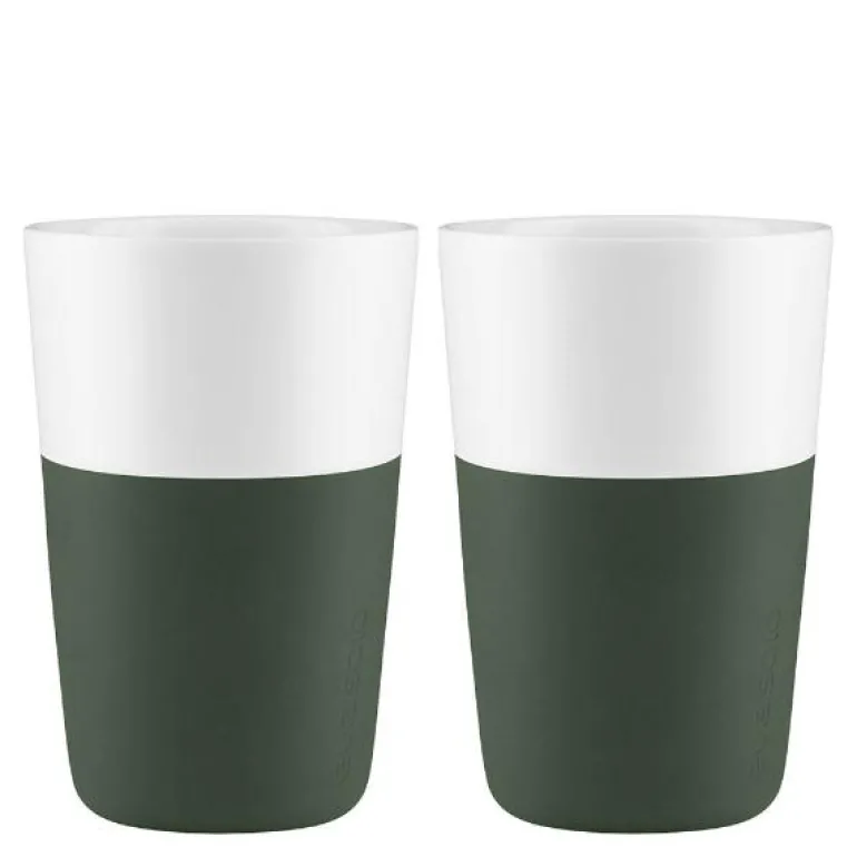 Cafe Latte krus 36 cl 2 stk emerald green