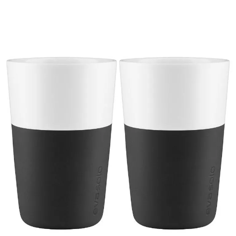 Caffé Latte krus 36 cl 2 stk svart