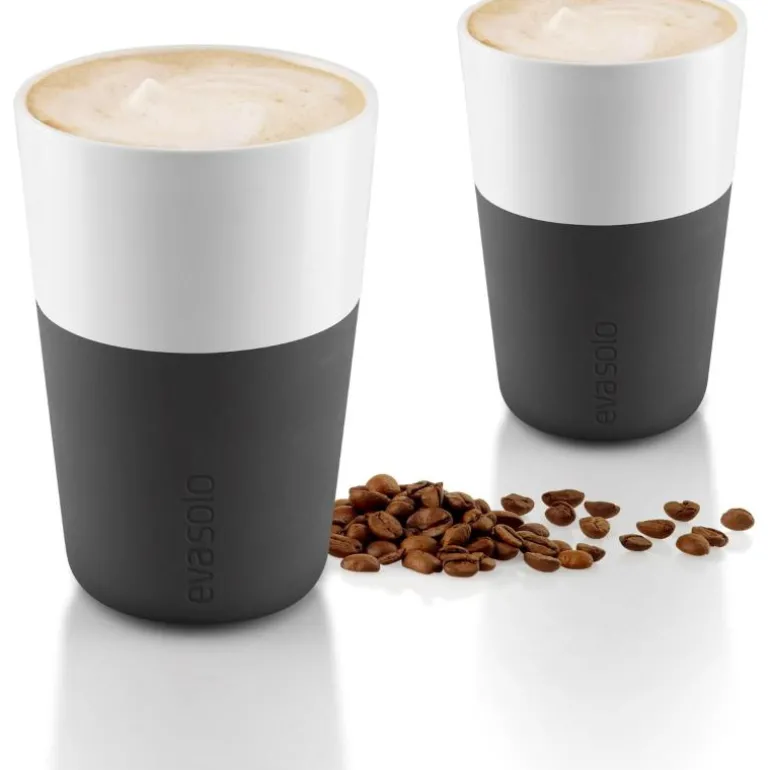 Caffé Latte krus 36 cl 2 stk svart