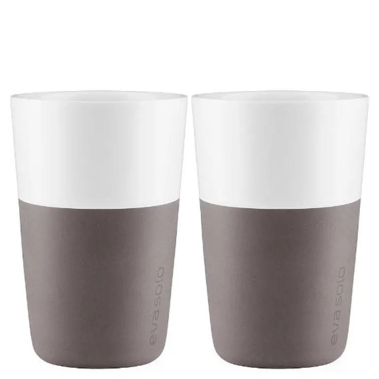 Caffé Latte krus 36 cl 2 stk grå